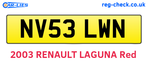 NV53LWN are the vehicle registration plates.