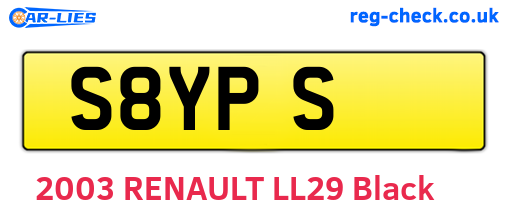 S8YPS are the vehicle registration plates.