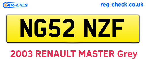 NG52NZF are the vehicle registration plates.