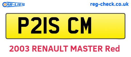 P21SCM are the vehicle registration plates.