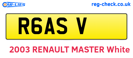 R6ASV are the vehicle registration plates.