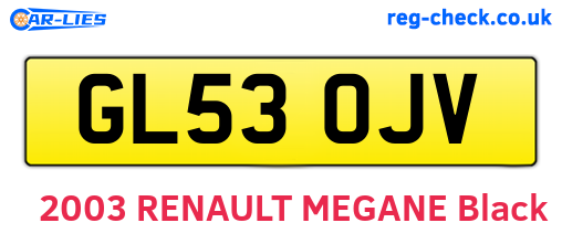 GL53OJV are the vehicle registration plates.
