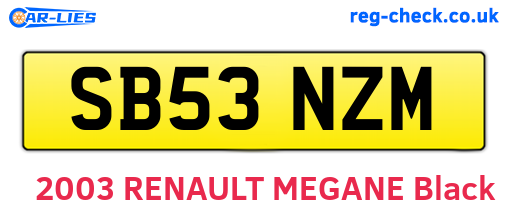 SB53NZM are the vehicle registration plates.