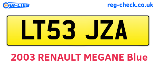 LT53JZA are the vehicle registration plates.