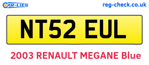 NT52EUL are the vehicle registration plates.