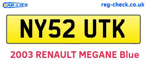 NY52UTK are the vehicle registration plates.