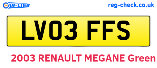 LV03FFS are the vehicle registration plates.