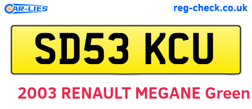 SD53KCU are the vehicle registration plates.