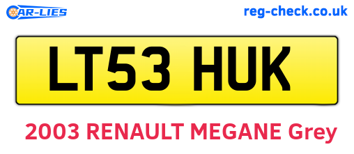 LT53HUK are the vehicle registration plates.