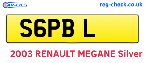 S6PBL are the vehicle registration plates.