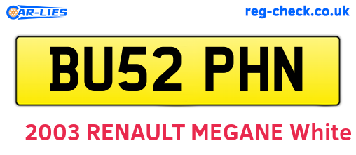 BU52PHN are the vehicle registration plates.