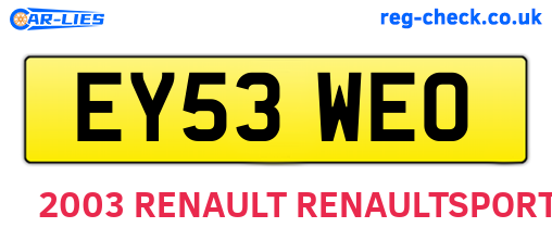 EY53WEO are the vehicle registration plates.