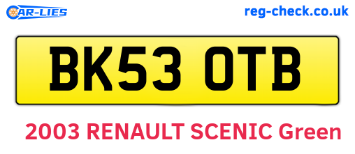 BK53OTB are the vehicle registration plates.