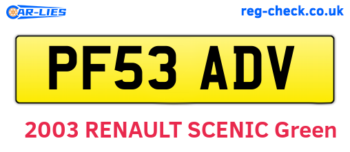 PF53ADV are the vehicle registration plates.