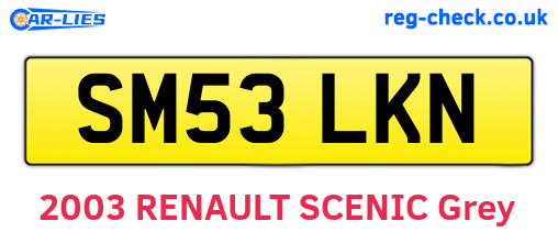 SM53LKN are the vehicle registration plates.