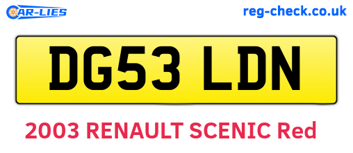 DG53LDN are the vehicle registration plates.