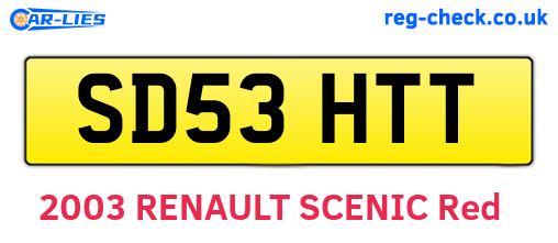 SD53HTT are the vehicle registration plates.