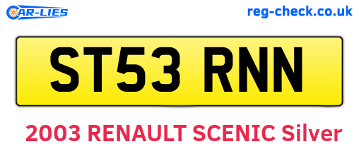 ST53RNN are the vehicle registration plates.