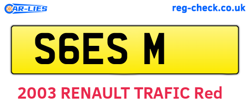 S6ESM are the vehicle registration plates.