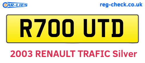 R700UTD are the vehicle registration plates.