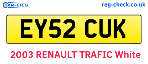 EY52CUK are the vehicle registration plates.