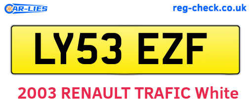 LY53EZF are the vehicle registration plates.
