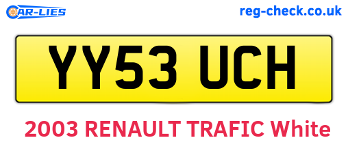 YY53UCH are the vehicle registration plates.