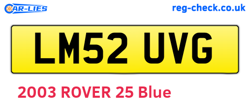 LM52UVG are the vehicle registration plates.
