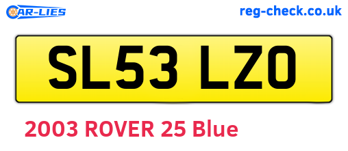 SL53LZO are the vehicle registration plates.