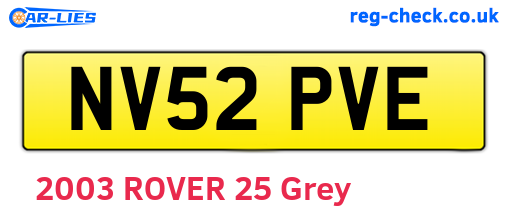 NV52PVE are the vehicle registration plates.