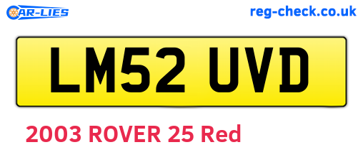 LM52UVD are the vehicle registration plates.