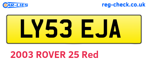 LY53EJA are the vehicle registration plates.