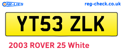YT53ZLK are the vehicle registration plates.