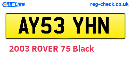 AY53YHN are the vehicle registration plates.