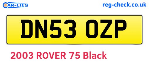 DN53OZP are the vehicle registration plates.