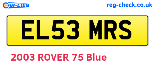 EL53MRS are the vehicle registration plates.