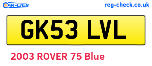 GK53LVL are the vehicle registration plates.