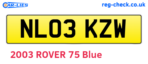 NL03KZW are the vehicle registration plates.