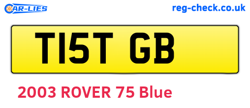 T15TGB are the vehicle registration plates.