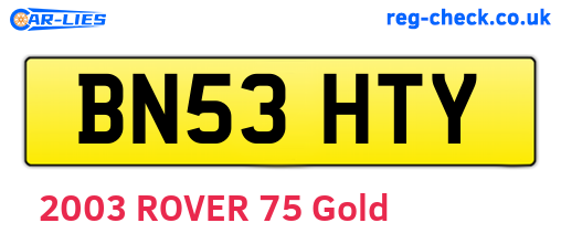 BN53HTY are the vehicle registration plates.