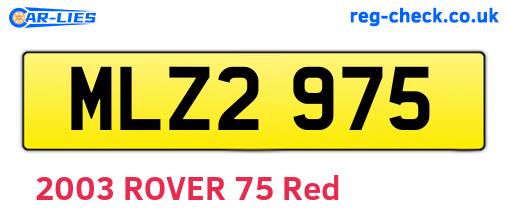 MLZ2975 are the vehicle registration plates.
