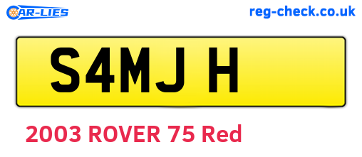 S4MJH are the vehicle registration plates.