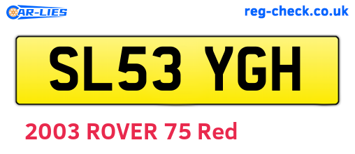 SL53YGH are the vehicle registration plates.