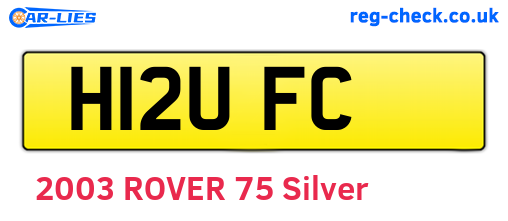 H12UFC are the vehicle registration plates.