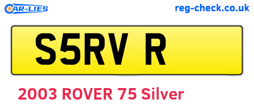 S5RVR are the vehicle registration plates.