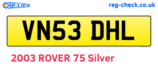 VN53DHL are the vehicle registration plates.