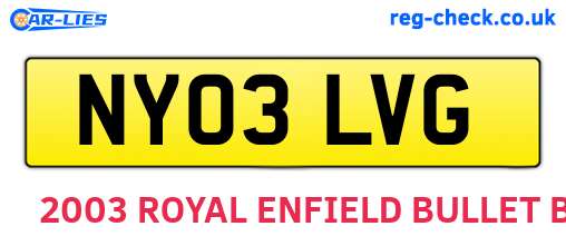 NY03LVG are the vehicle registration plates.