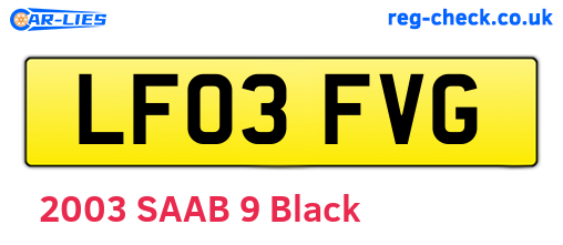 LF03FVG are the vehicle registration plates.