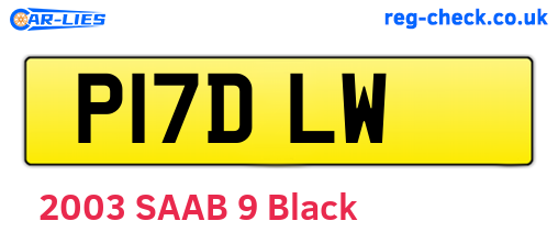 P17DLW are the vehicle registration plates.