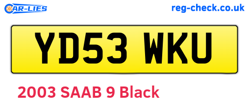 YD53WKU are the vehicle registration plates.